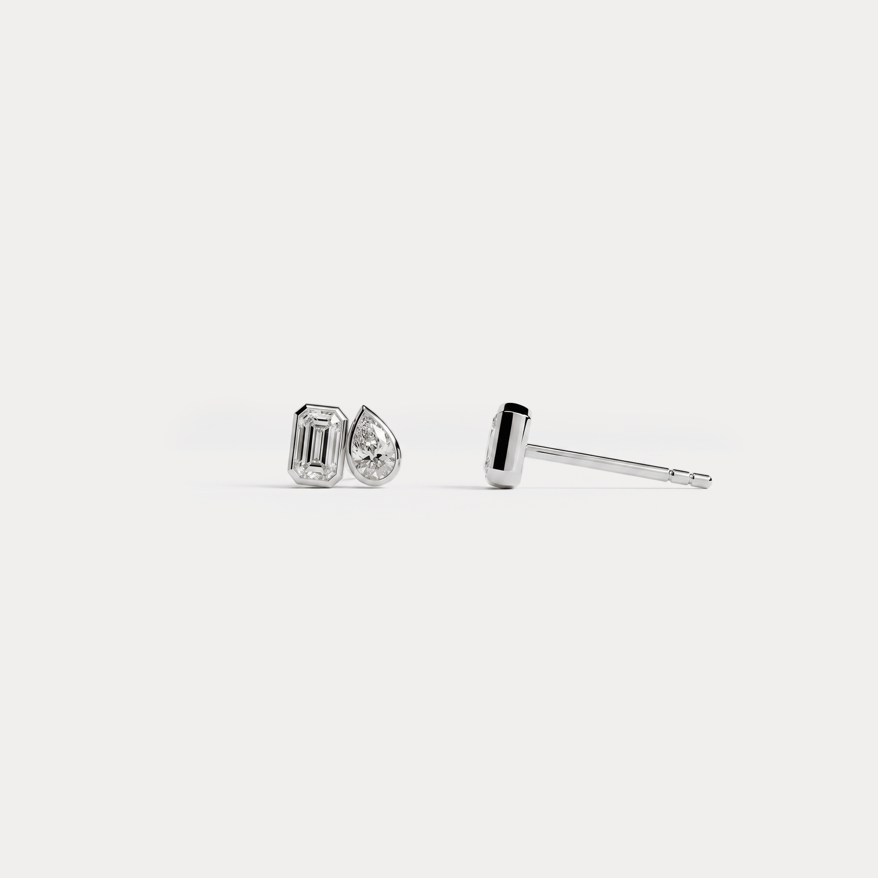 Toi et Moi Emerald & Pear Lab-Grown Diamond Stud Earrings - Earrings