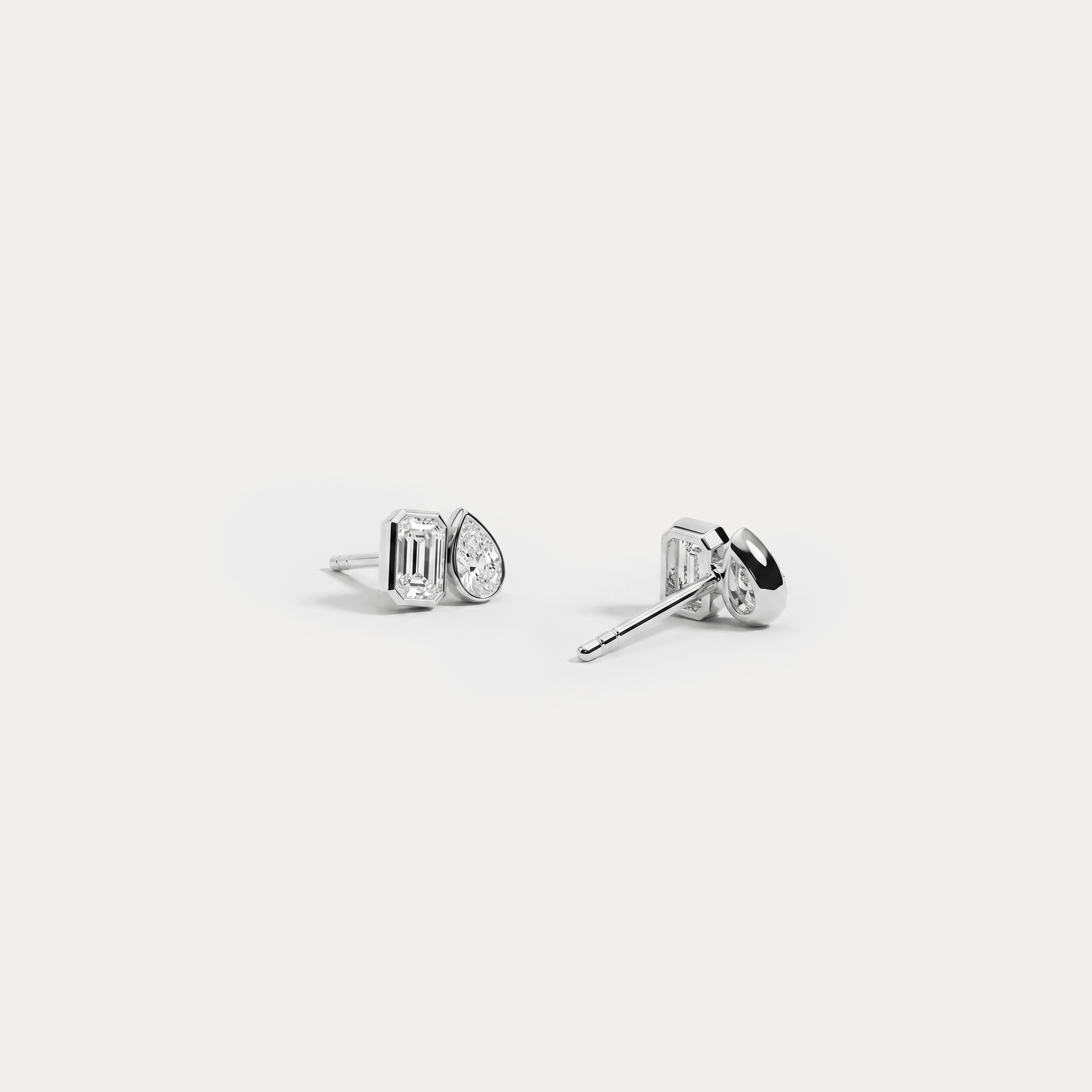 Toi et Moi Emerald & Pear Lab-Grown Diamond Stud Earrings - Earrings