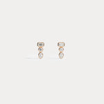 Geometric Mixed-Cut Lab-Grown Diamond Stud Earrings - Earrings