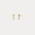 Geometric Mixed-Cut Lab-Grown Diamond Stud Earrings - Earrings