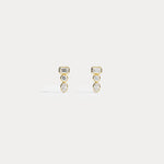 Geometric Mixed-Cut Lab-Grown Diamond Stud Earrings - Earrings