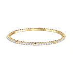 4.30CTW DEW Moissanite Flexible Tennis Bracelets - 