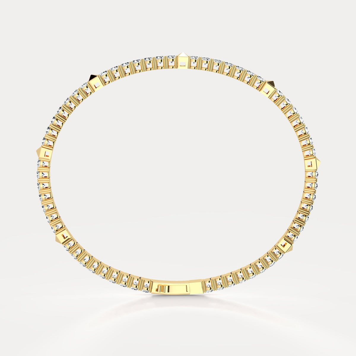 4.73CTW Lab - grown Diamond Flexible Bangle Bracelets in 14K Solid Gold - Bracelets