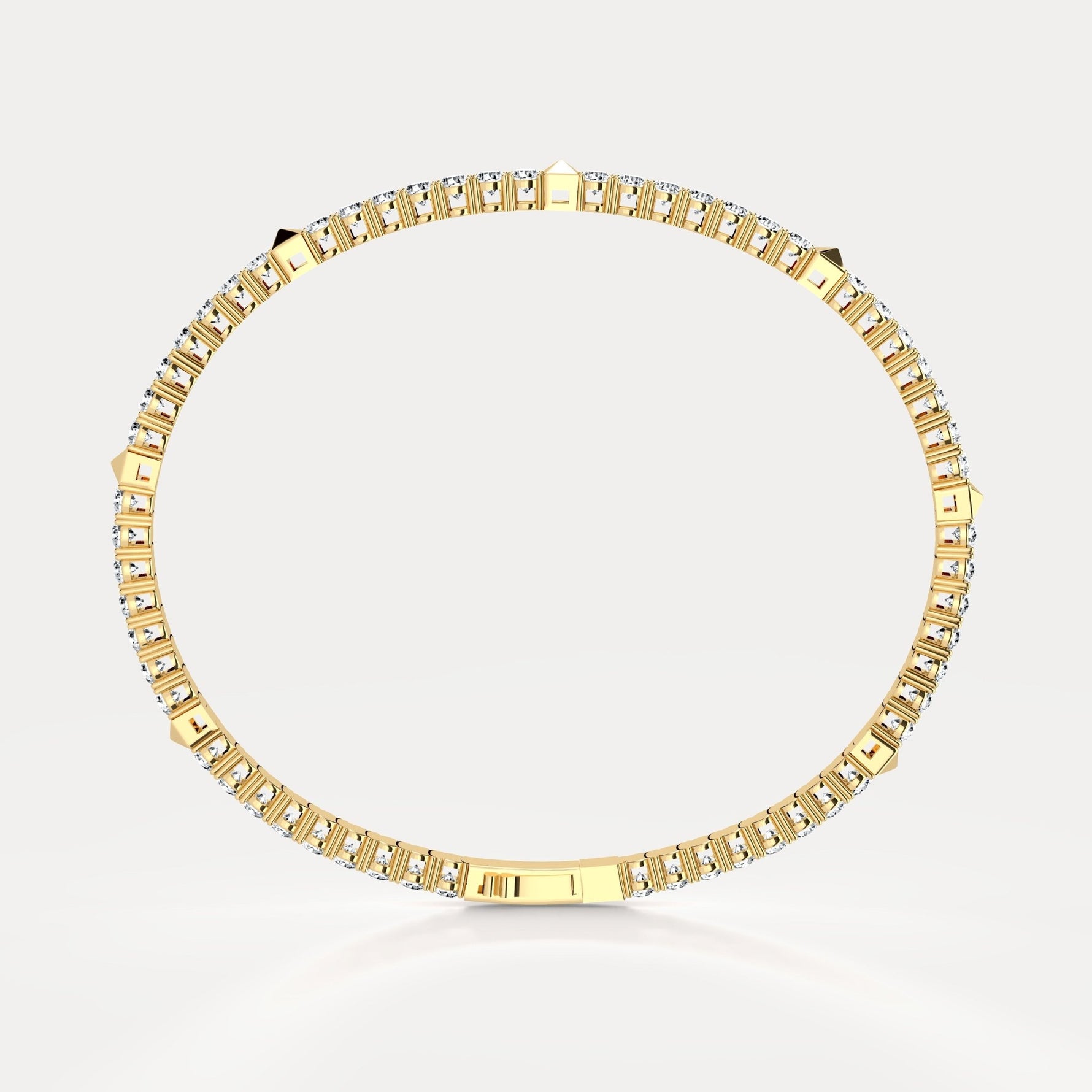 4.73CTW Lab - grown Diamond Flexible Bangle Bracelets in 14K Solid Gold - Bracelets