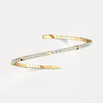 4.73CTW Lab - grown Diamond Flexible Bangle Bracelets in 14K Solid Gold - Bracelets