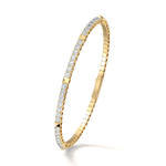4.30CTW DEW Moissanite Flexible Tennis Bracelets - 