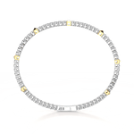 4.30CTW DEW Moissanite Flexible Tennis Bracelets - 