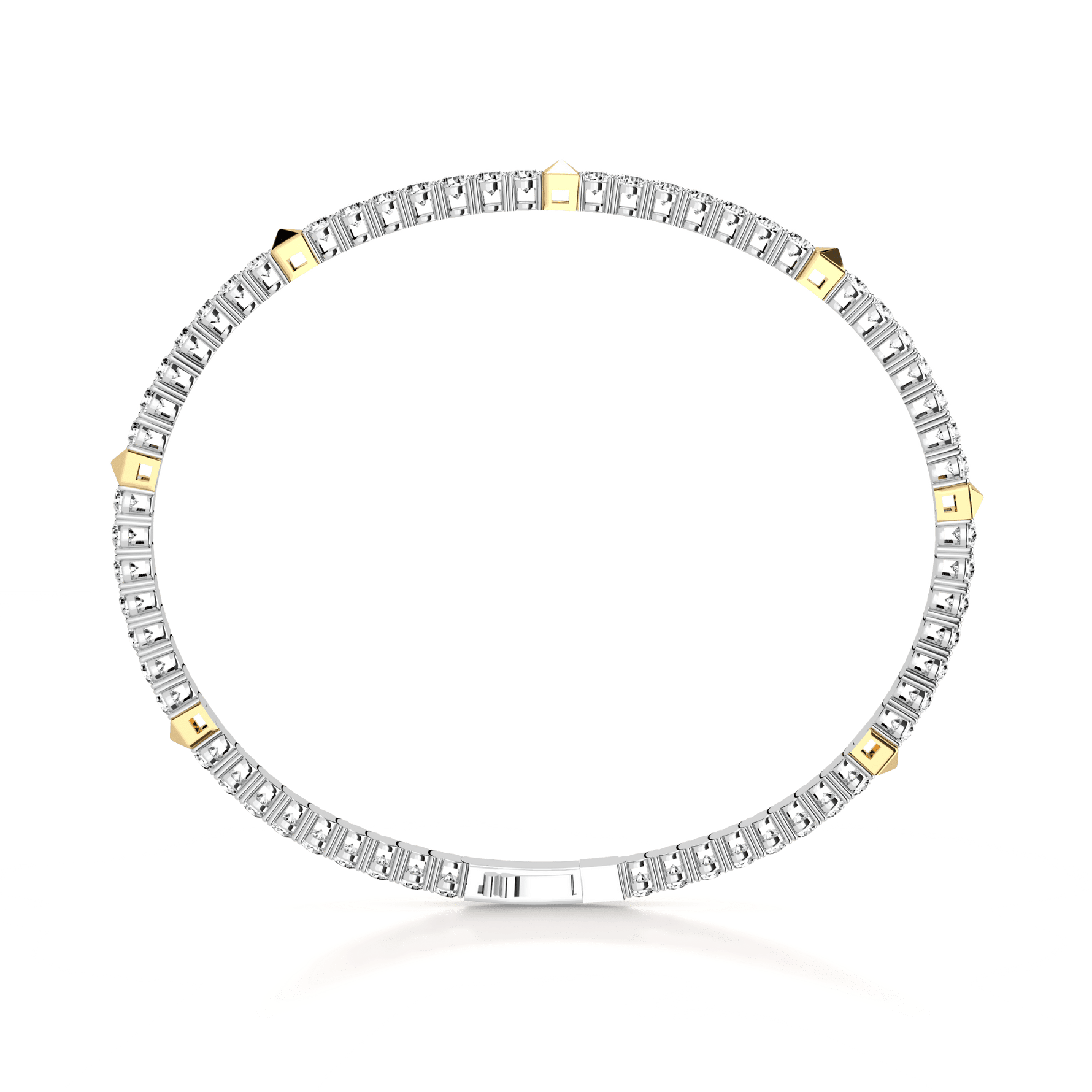 4.30CTW DEW Moissanite Flexible Tennis Bracelets - 