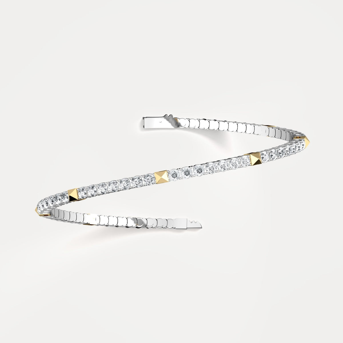 4.73CTW Lab - Grown Diamond Flexible Bracelets in 925 Sterling Silver - Bracelets