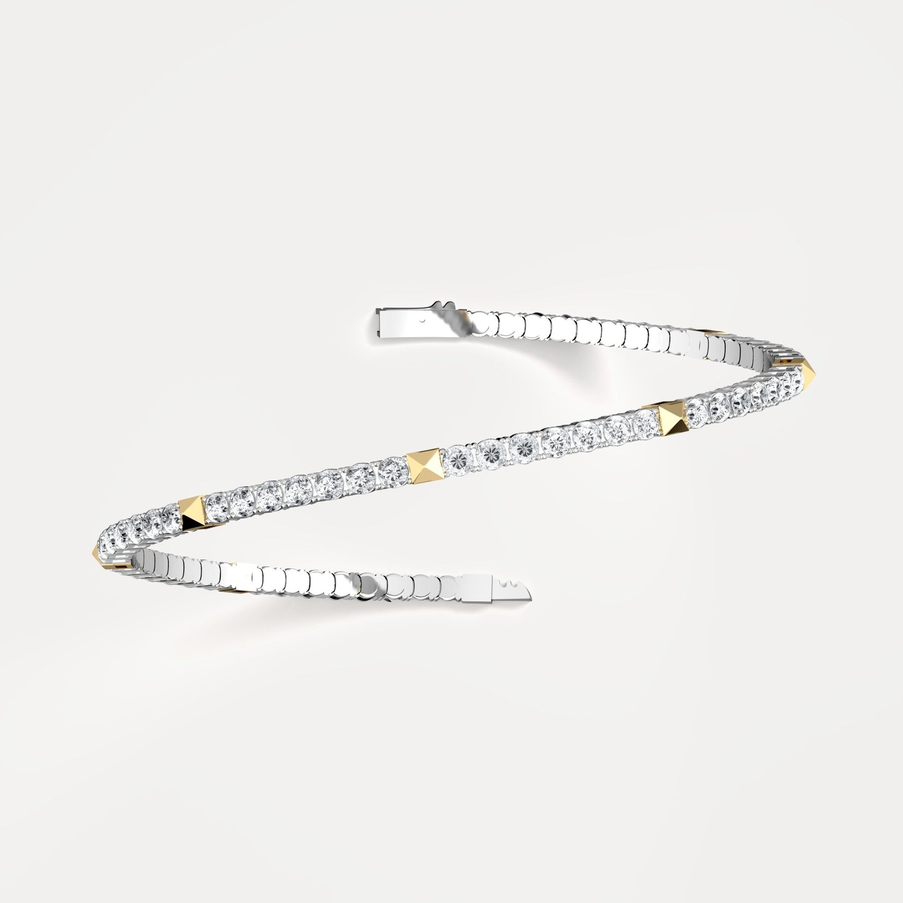 4.73CTW Lab - Grown Diamond Flexible Bracelets in 925 Sterling Silver - Bracelets