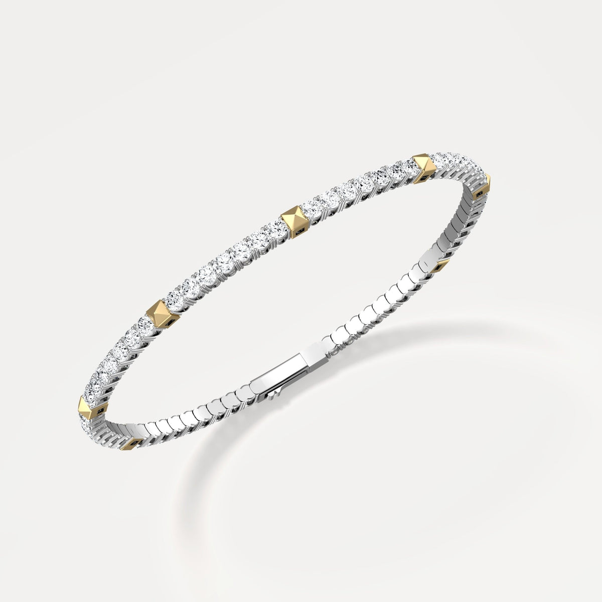 4.73CTW Lab - Grown Diamond Flexible Bracelets in 925 Sterling Silver - Bracelets