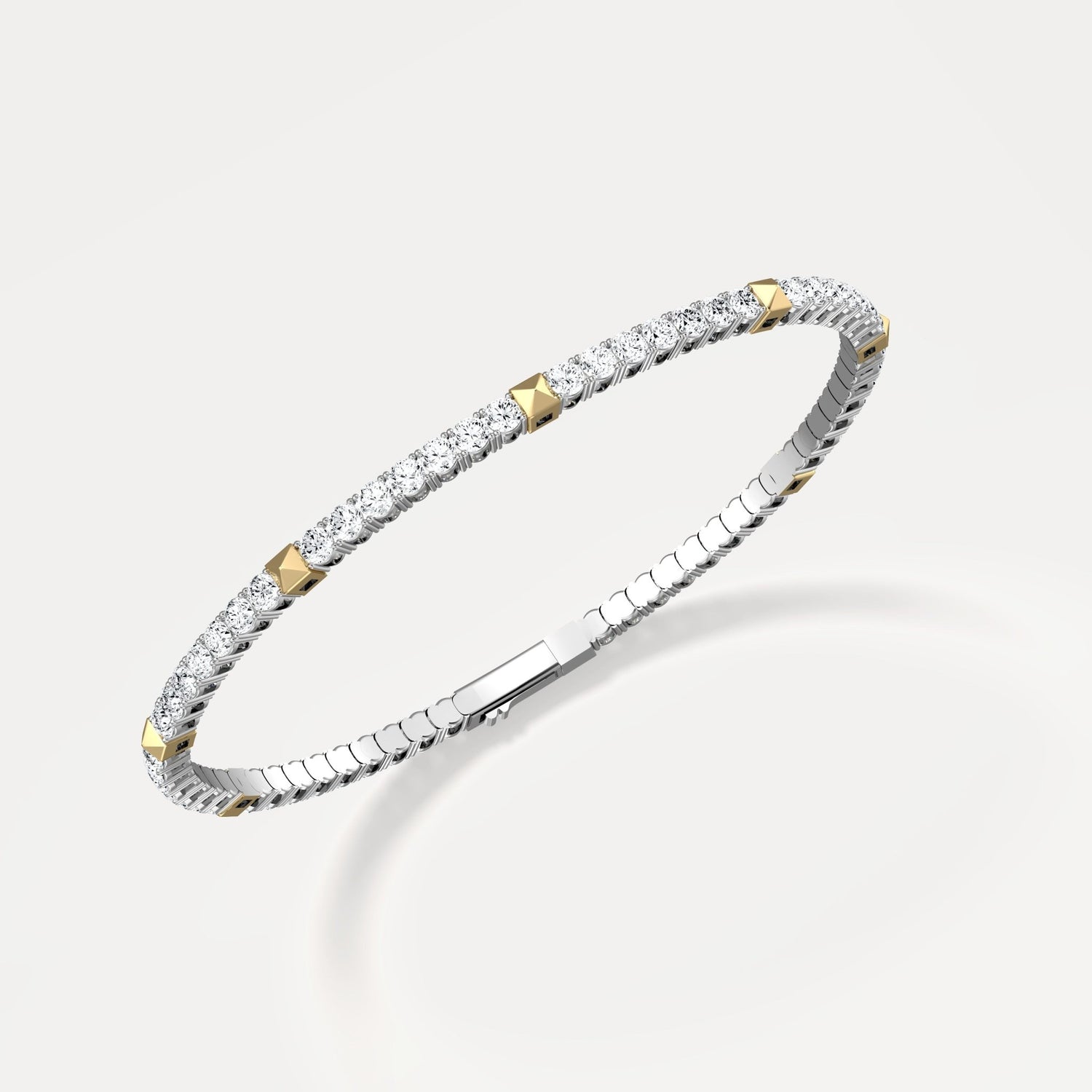4.73CTW Lab - Grown Diamond Flexible Bracelets in 925 Sterling Silver - Bracelets