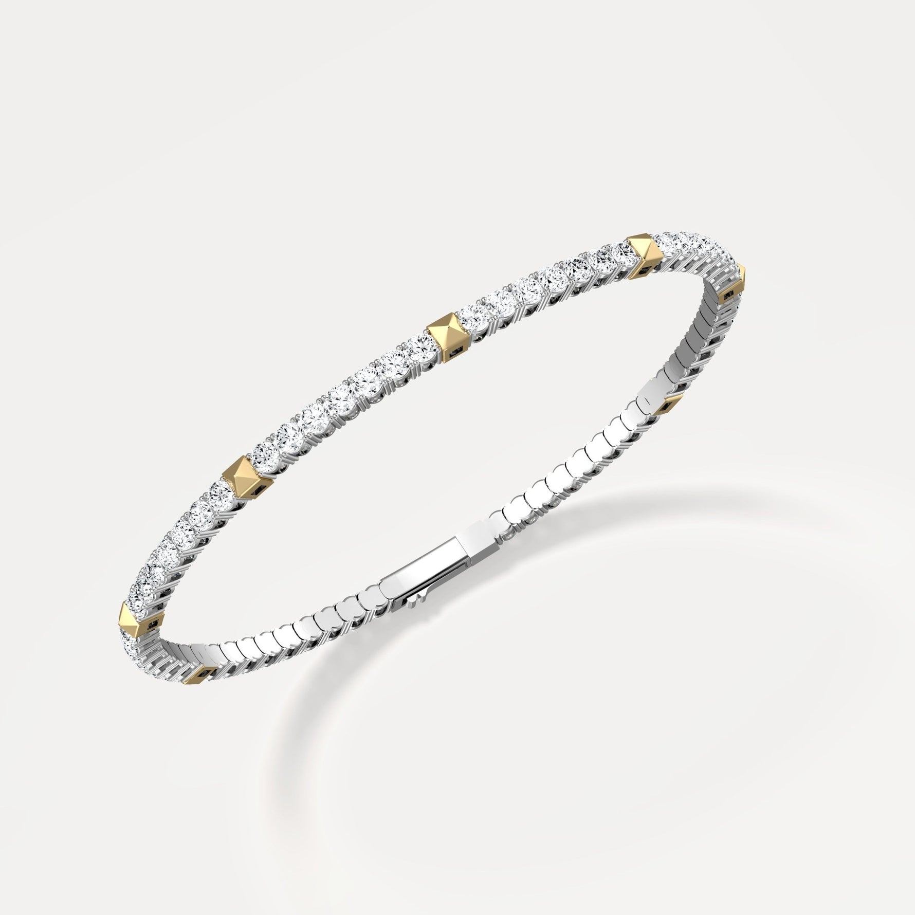 4.73CTW Lab - Grown Diamond Flexible Bracelets in 925 Sterling Silver - Bracelets