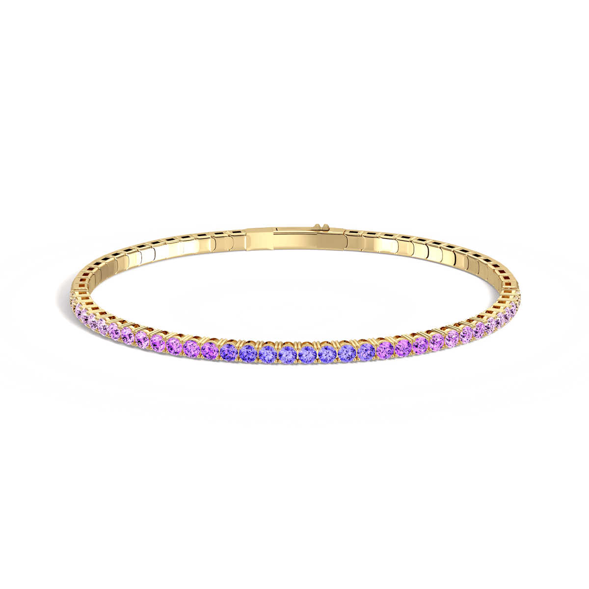 Lab - Grown Sapphire Flexible Bangle Bracelet - Bracelets