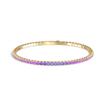 Lab - Grown Sapphire Flexible Bangle Bracelet - Bracelets