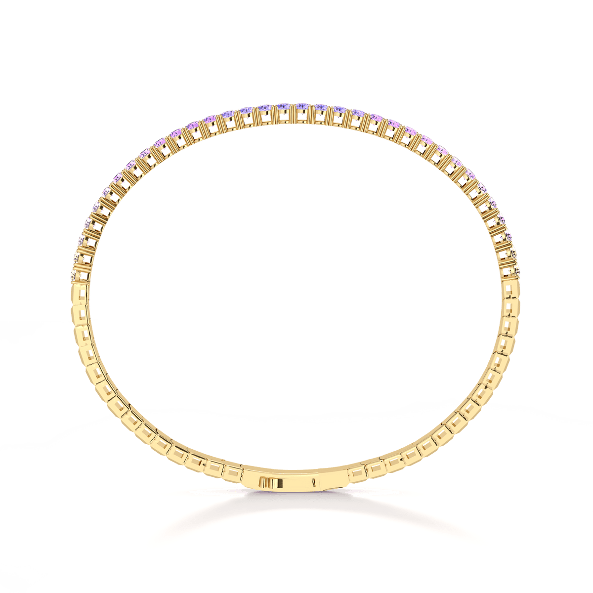 Lab - Grown Sapphire Flexible Bangle Bracelet - Bracelets