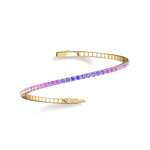 Lab - Grown Sapphire Flexible Bangle Bracelet - Bracelets