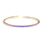 Lab - Grown Sapphire Flexible Bangle Bracelet - Bracelets