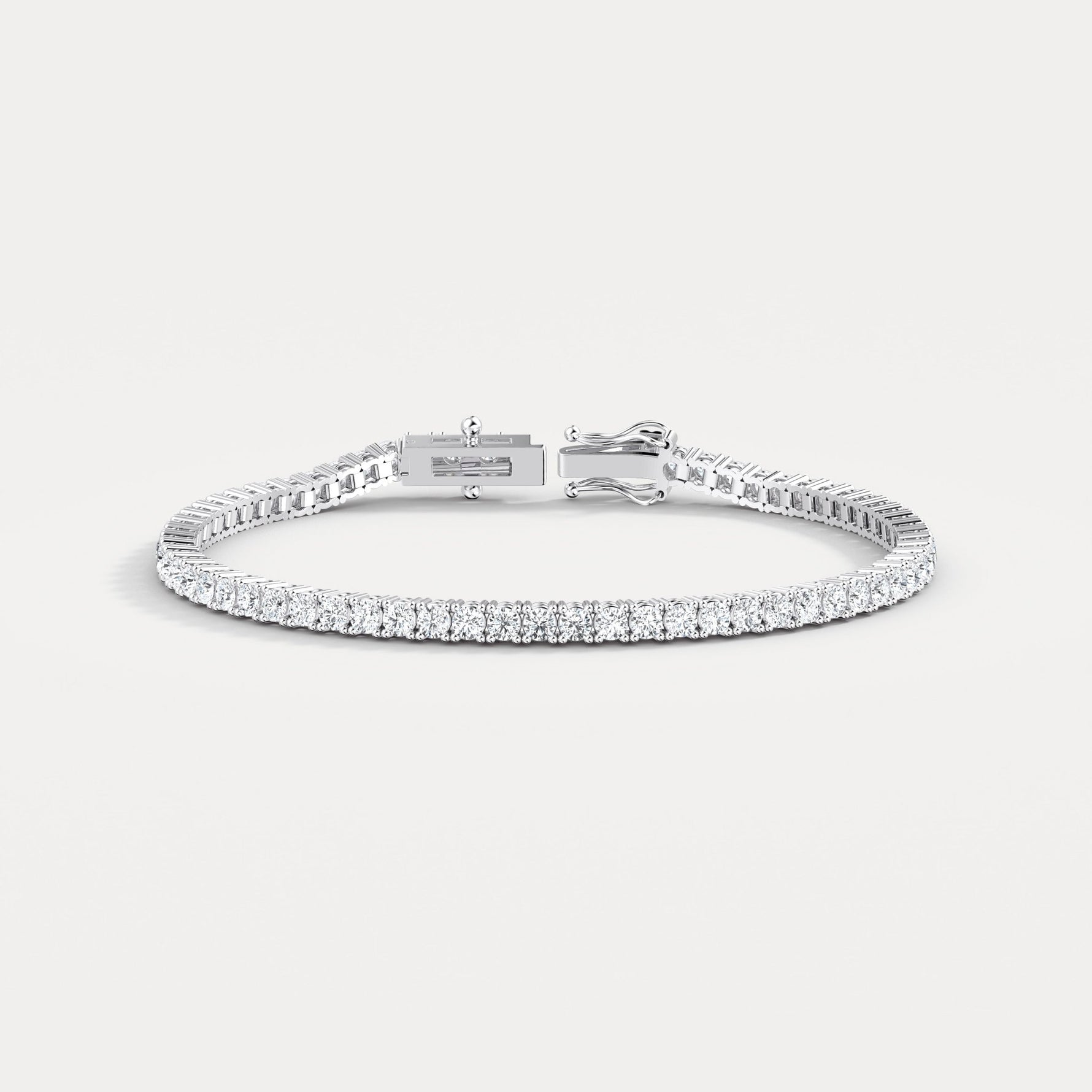 3Carat Lab - Grown Diamond Tennis Bracelet in 14K Gold/Platinum – Classic & Timeless - Bracelets
