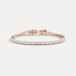 3Carat Lab - Grown Diamond Tennis Bracelet in 14K Gold/Platinum – Classic & Timeless - Bracelets