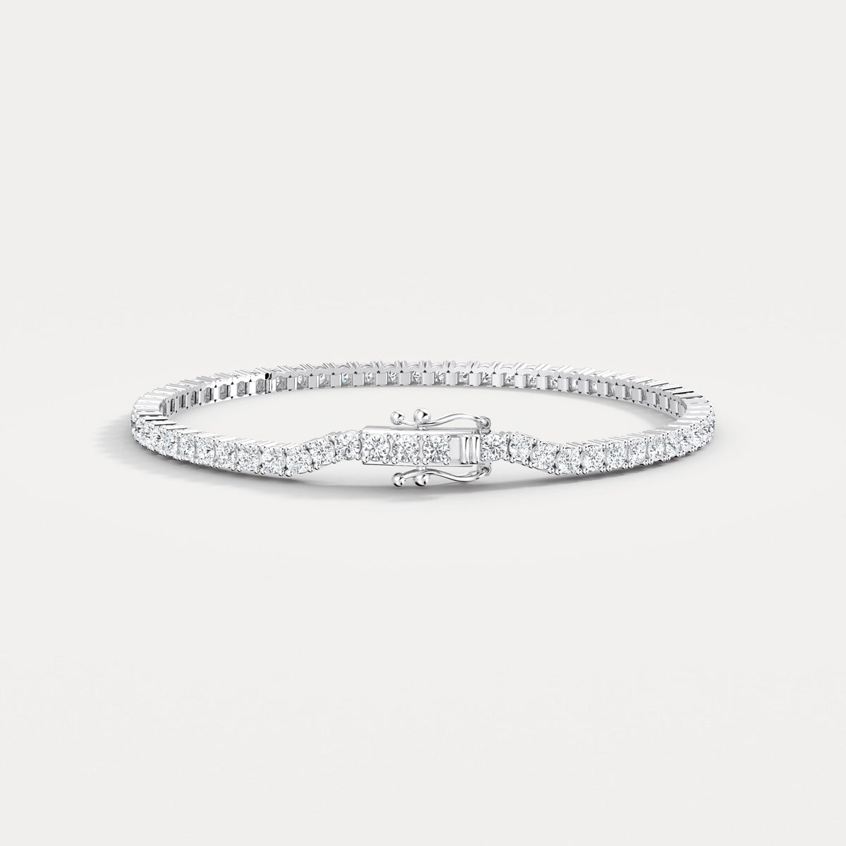 3Carat Lab - Grown Diamond Tennis Bracelet in 14K Gold/Platinum – Classic & Timeless - Bracelets