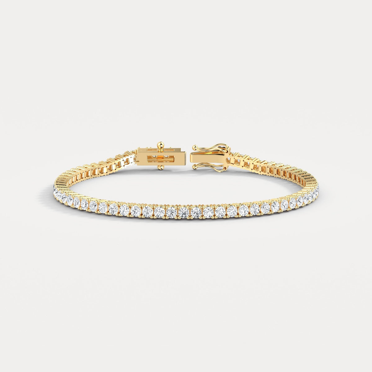 3Carat Lab - Grown Diamond Tennis Bracelet in 14K Gold/Platinum – Classic & Timeless - Bracelets