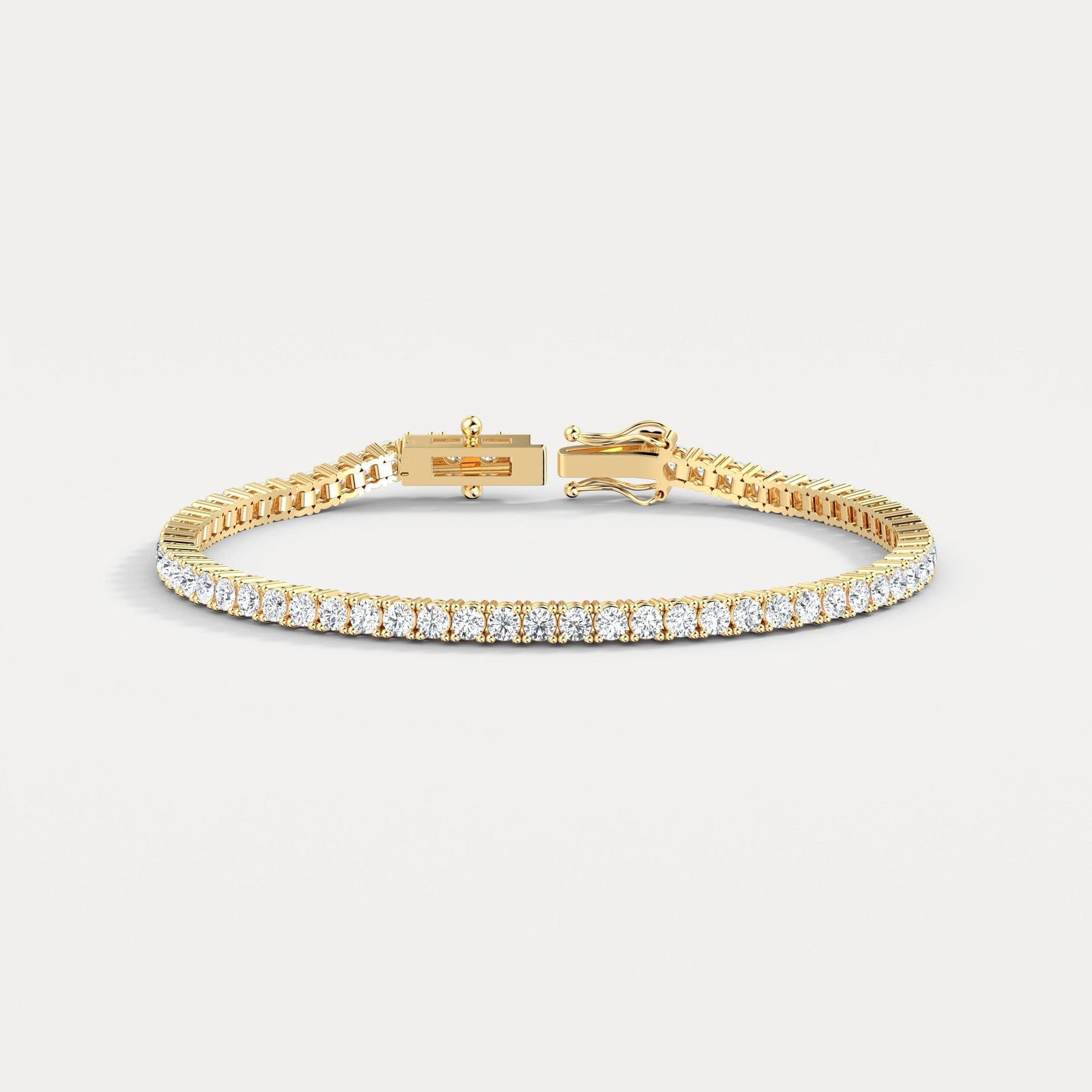 3Carat Lab - Grown Diamond Tennis Bracelet in 14K Gold/Platinum – Classic & Timeless - Bracelets