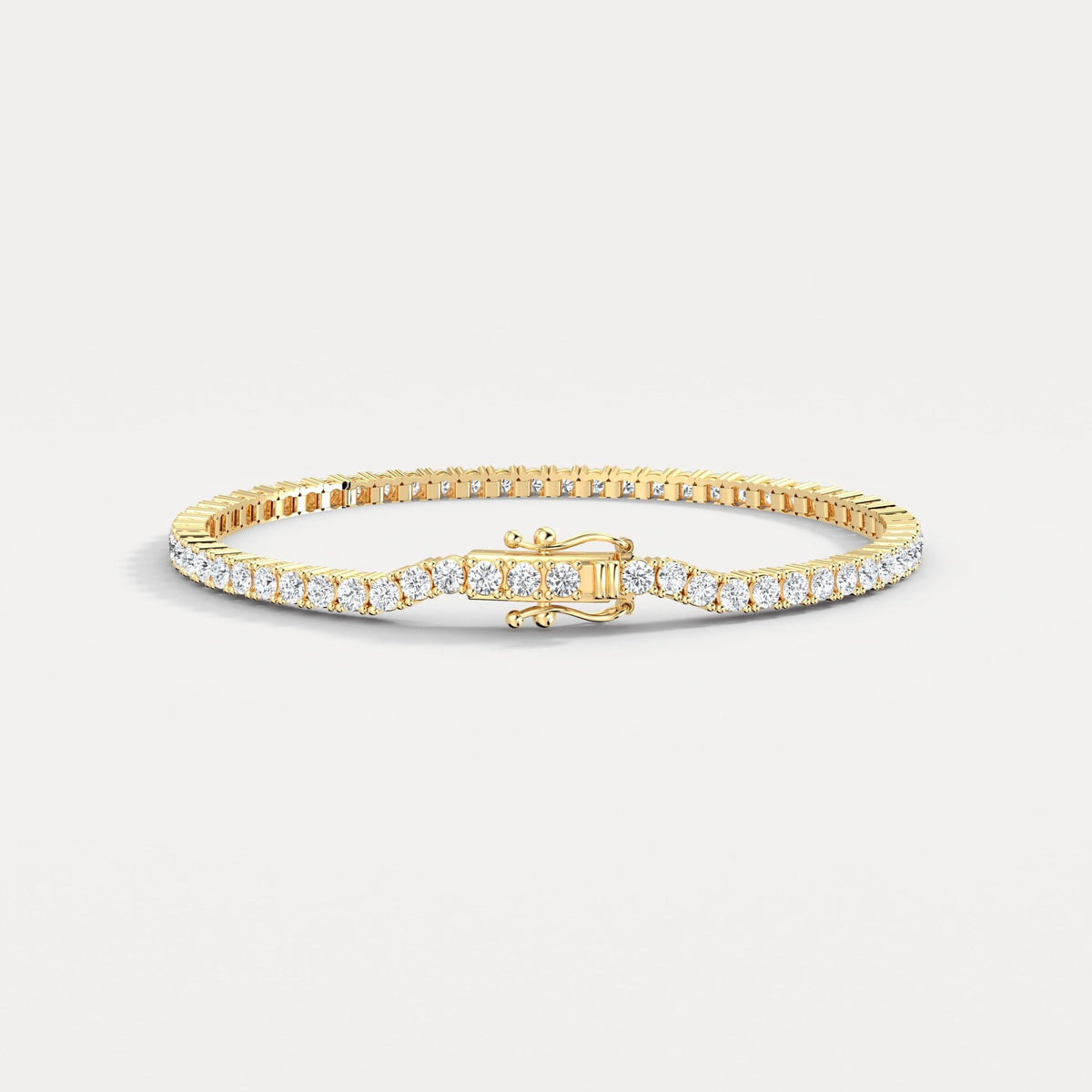 3Carat Lab - Grown Diamond Tennis Bracelet in 14K Gold/Platinum – Classic & Timeless - Bracelets