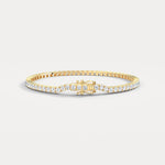 3Carat Lab - Grown Diamond Tennis Bracelet in 14K Gold/Platinum – Classic & Timeless - Bracelets