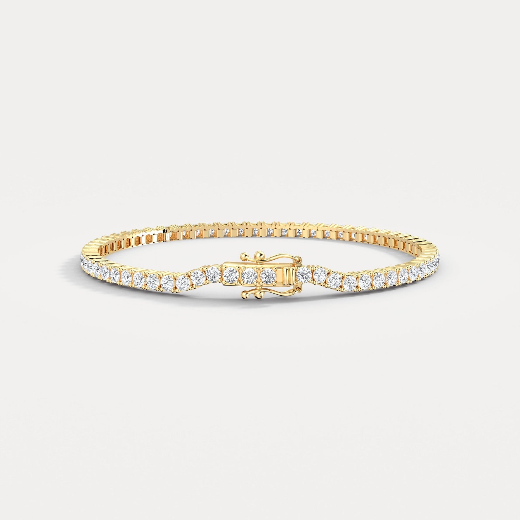 3Carat Lab - Grown Diamond Tennis Bracelet in 14K Gold/Platinum – Classic & Timeless - Bracelets