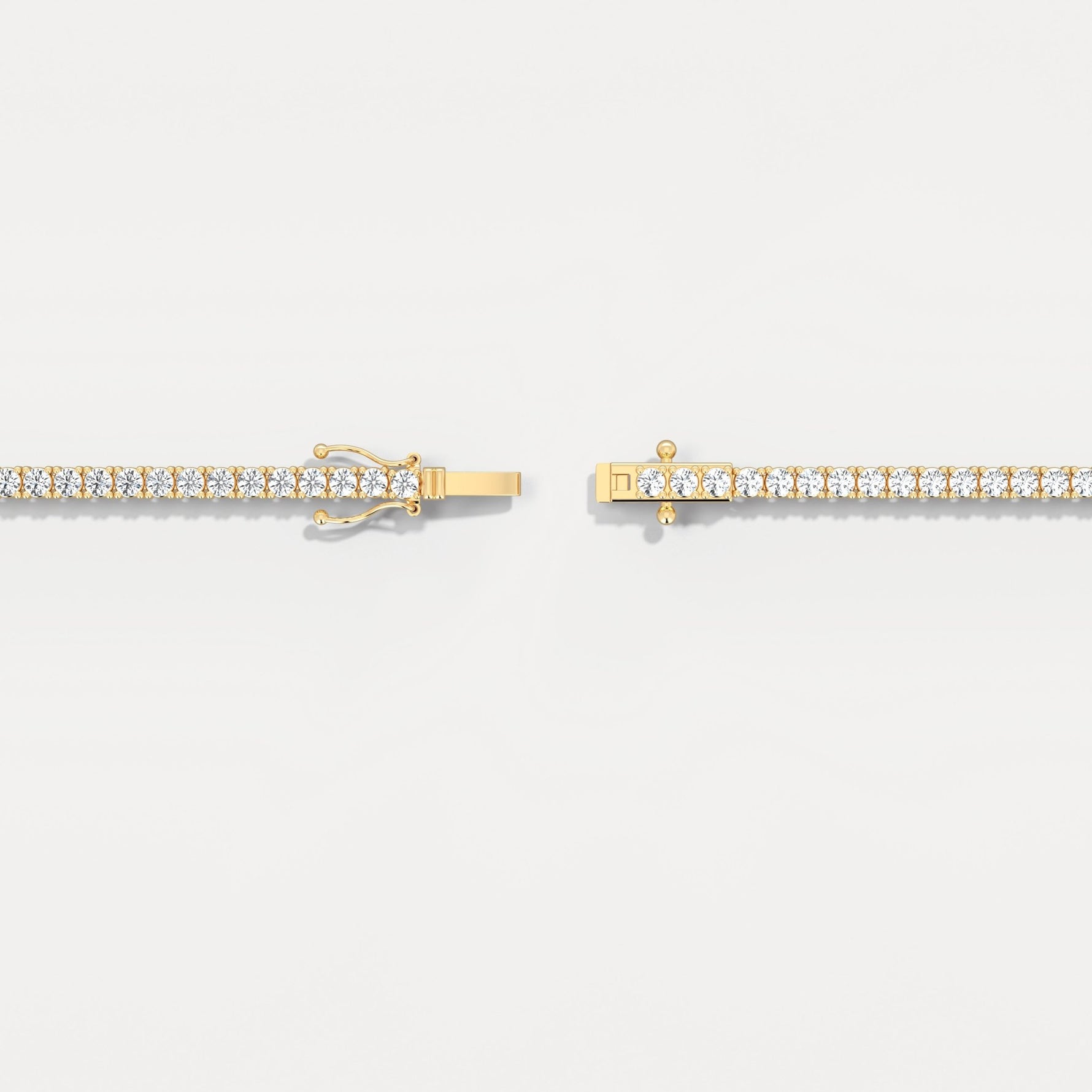 3Carat Lab - Grown Diamond Tennis Bracelet in 14K Gold/Platinum – Classic & Timeless - Bracelets