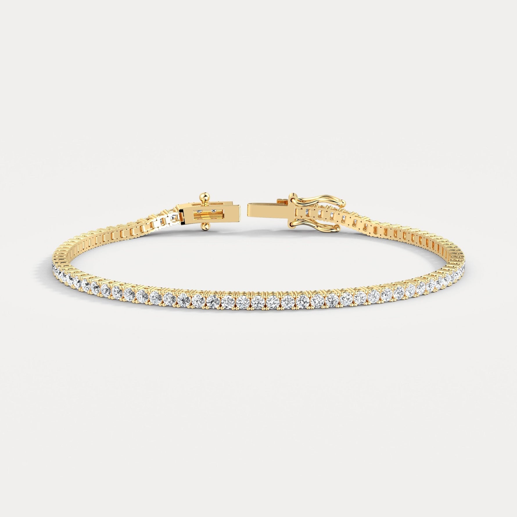 3 Carat Lab - Grown Diamond Tennis Bracelet in 14K Gold/Platinum – Classic & Timeless - Bracelets