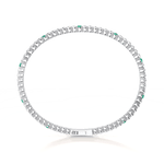 Lab Created Emerald Flexible Bangle Bracelet in 14K Solid Gold - Bracelets