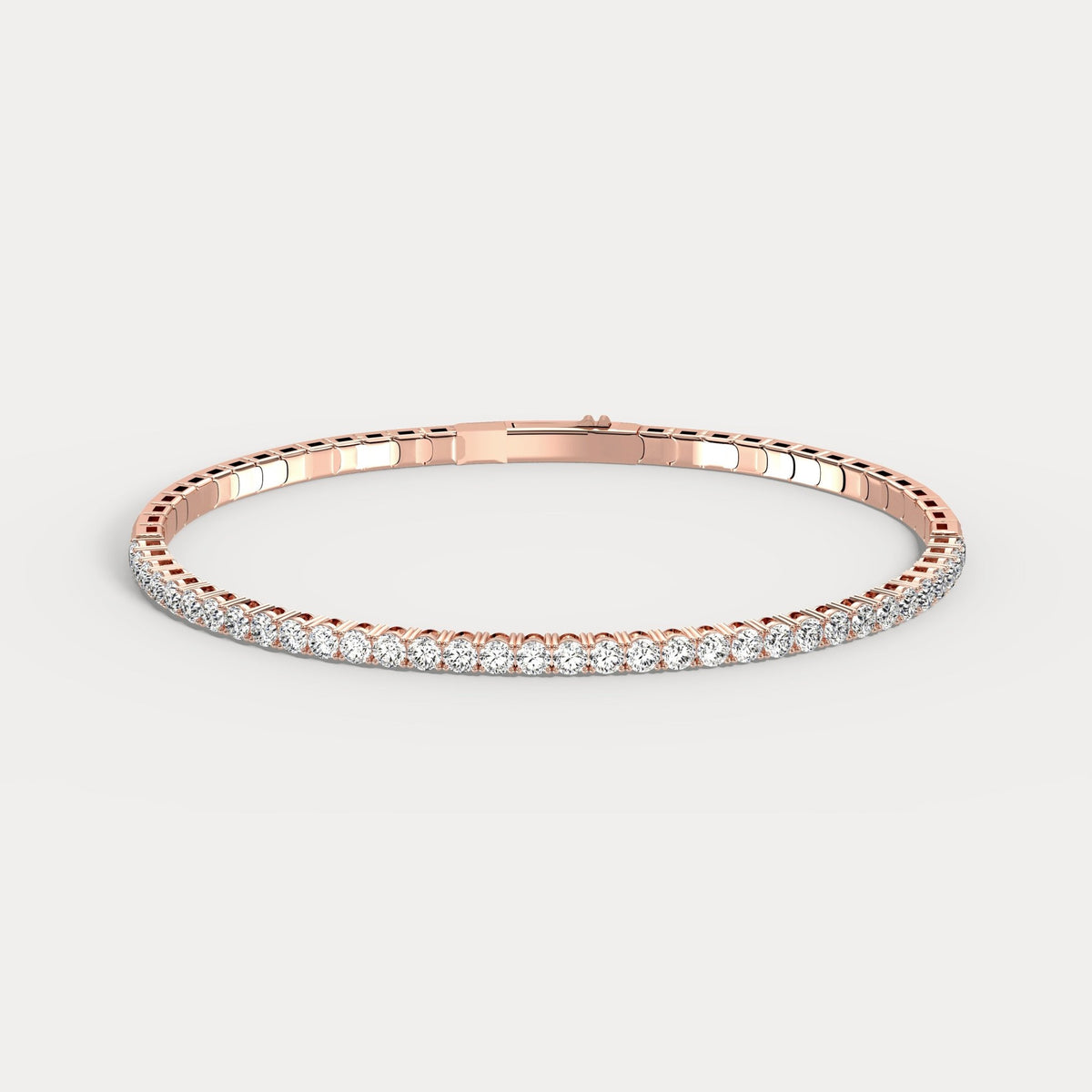 2.4CTW Lab - grown Diamond Ice Cube Flexible Bracelet In 14K Solid Gold - Bracelets