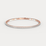2.4CTW Lab - grown Diamond Ice Cube Flexible Bracelet In 14K Solid Gold - Bracelets