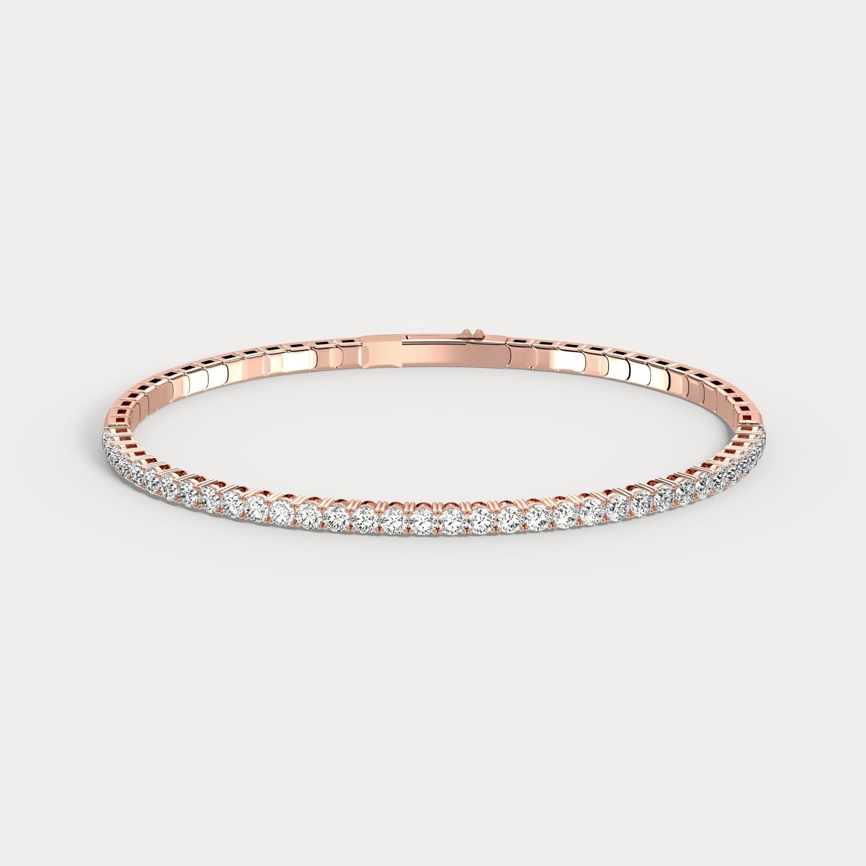2.4CTW Lab - grown Diamond Ice Cube Flexible Bracelet In 14K Solid Gold - Bracelets