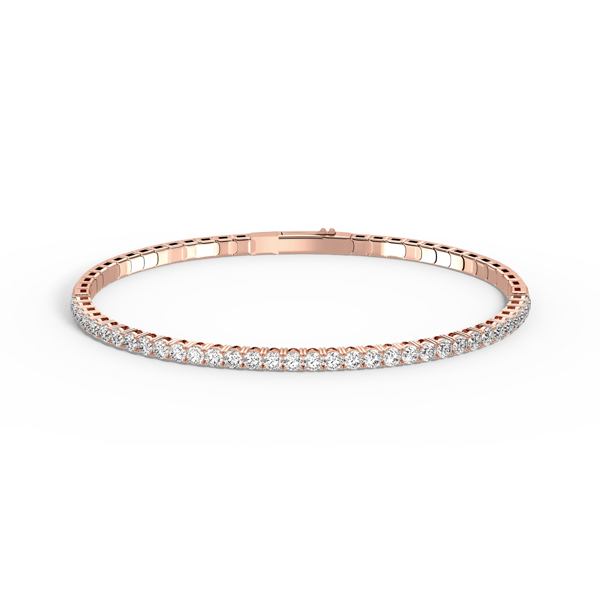 2.4CTW Lab - grown Diamond Ice Cube Flexible Tennis Bracelet - Bracelets