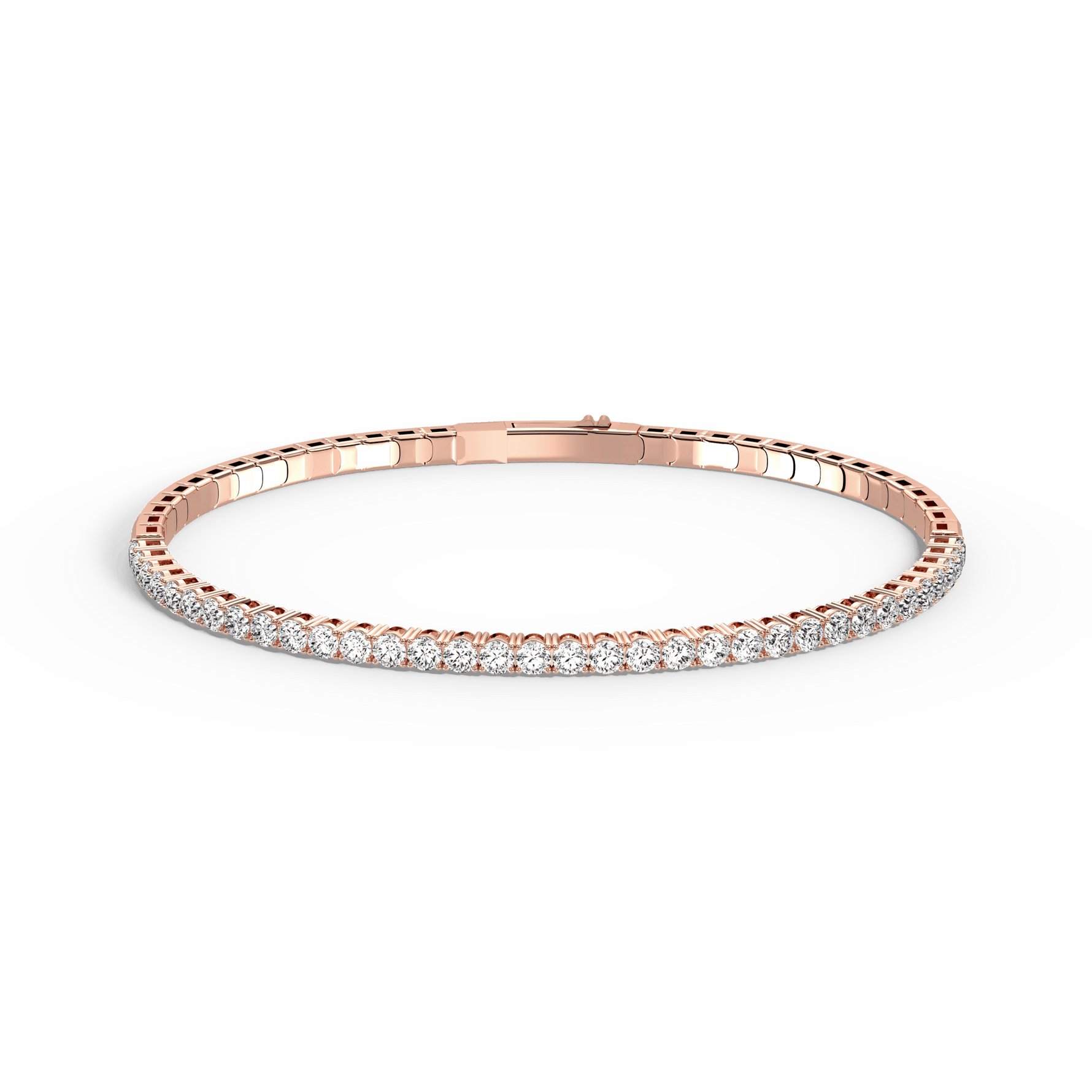 2.4CTW Lab - grown Diamond Ice Cube Flexible Tennis Bracelet - Bracelets