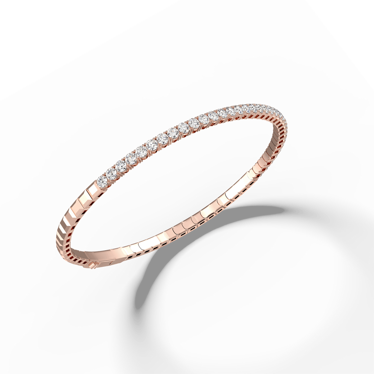 2.4CTW Lab - grown Diamond Ice Cube Flexible Tennis Bracelet - Bracelets