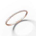 2.4CTW Lab - grown Diamond Ice Cube Flexible Tennis Bracelet - Bracelets