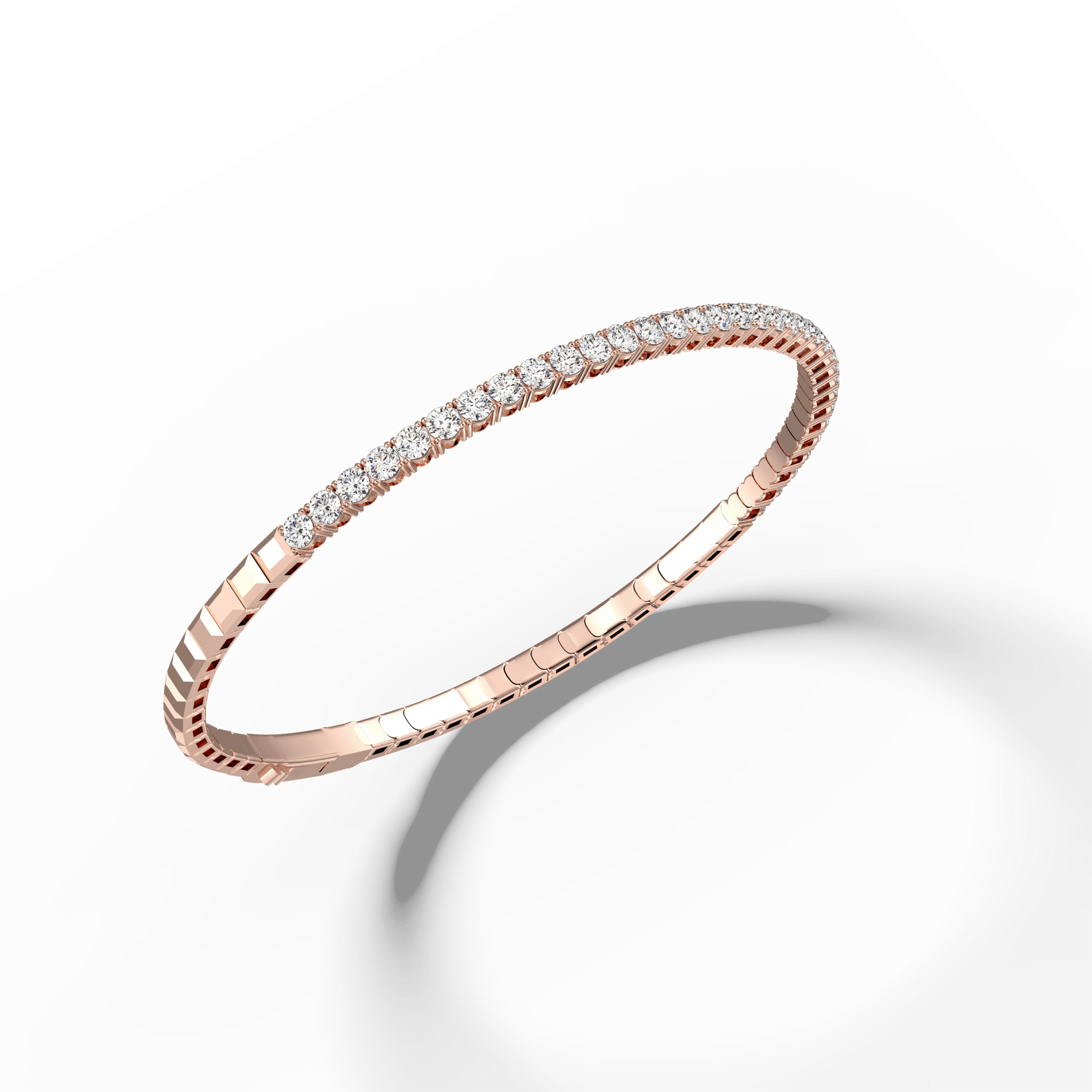 2.4CTW Lab - grown Diamond Ice Cube Flexible Tennis Bracelet - Bracelets