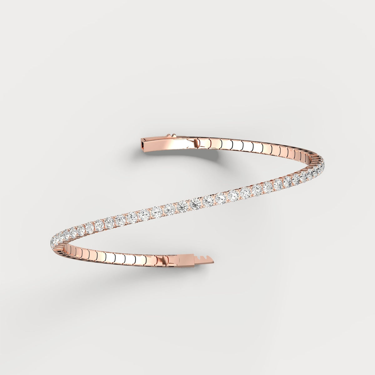 2.4CTW Lab - grown Diamond Ice Cube Flexible Bracelet In 14K Solid Gold - Bracelets
