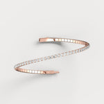 2.4CTW Lab - grown Diamond Ice Cube Flexible Bracelet In 14K Solid Gold - Bracelets