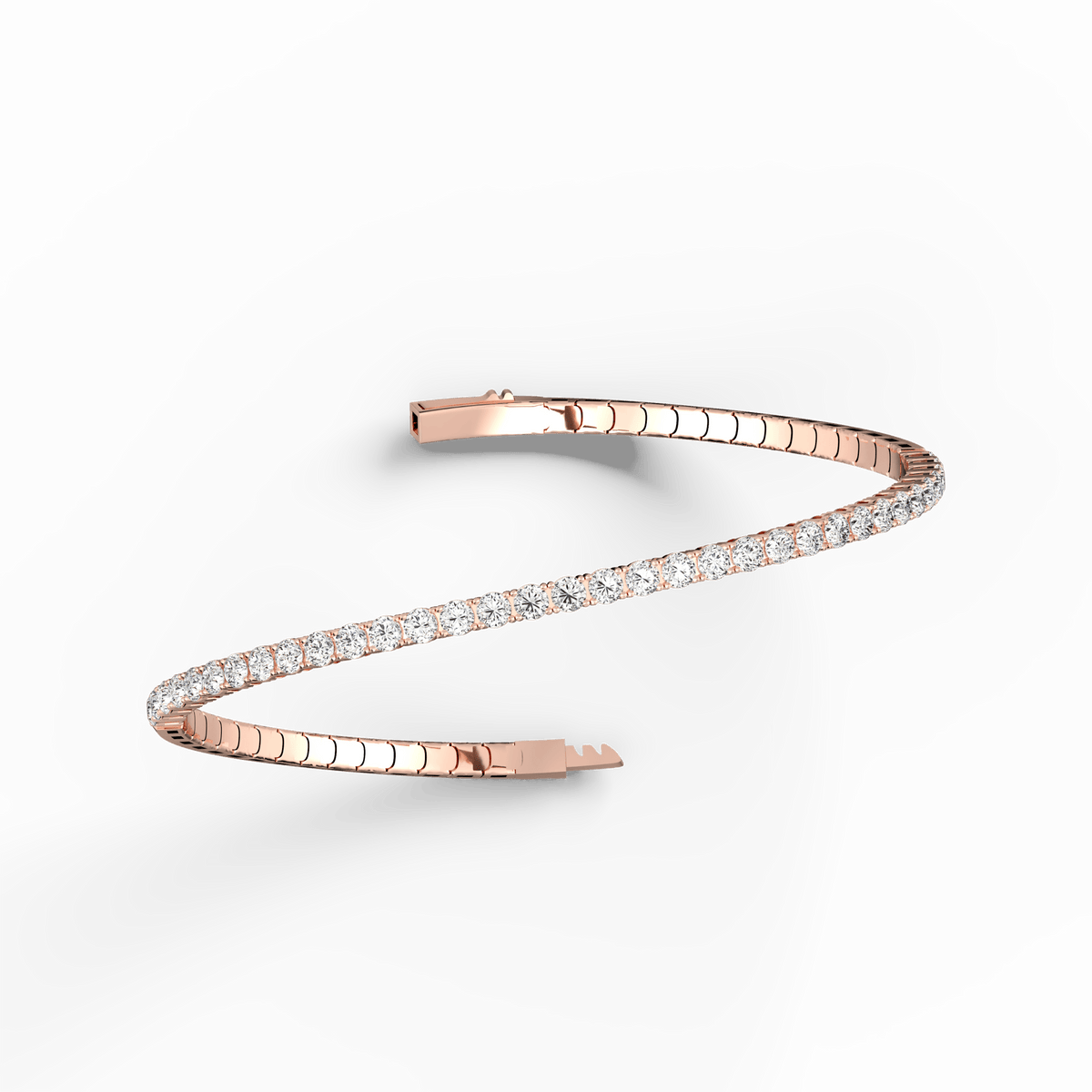 2.4CTW Lab - grown Diamond Ice Cube Flexible Tennis Bracelet - Bracelets