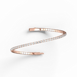 2.4CTW Lab - grown Diamond Ice Cube Flexible Tennis Bracelet - Bracelets