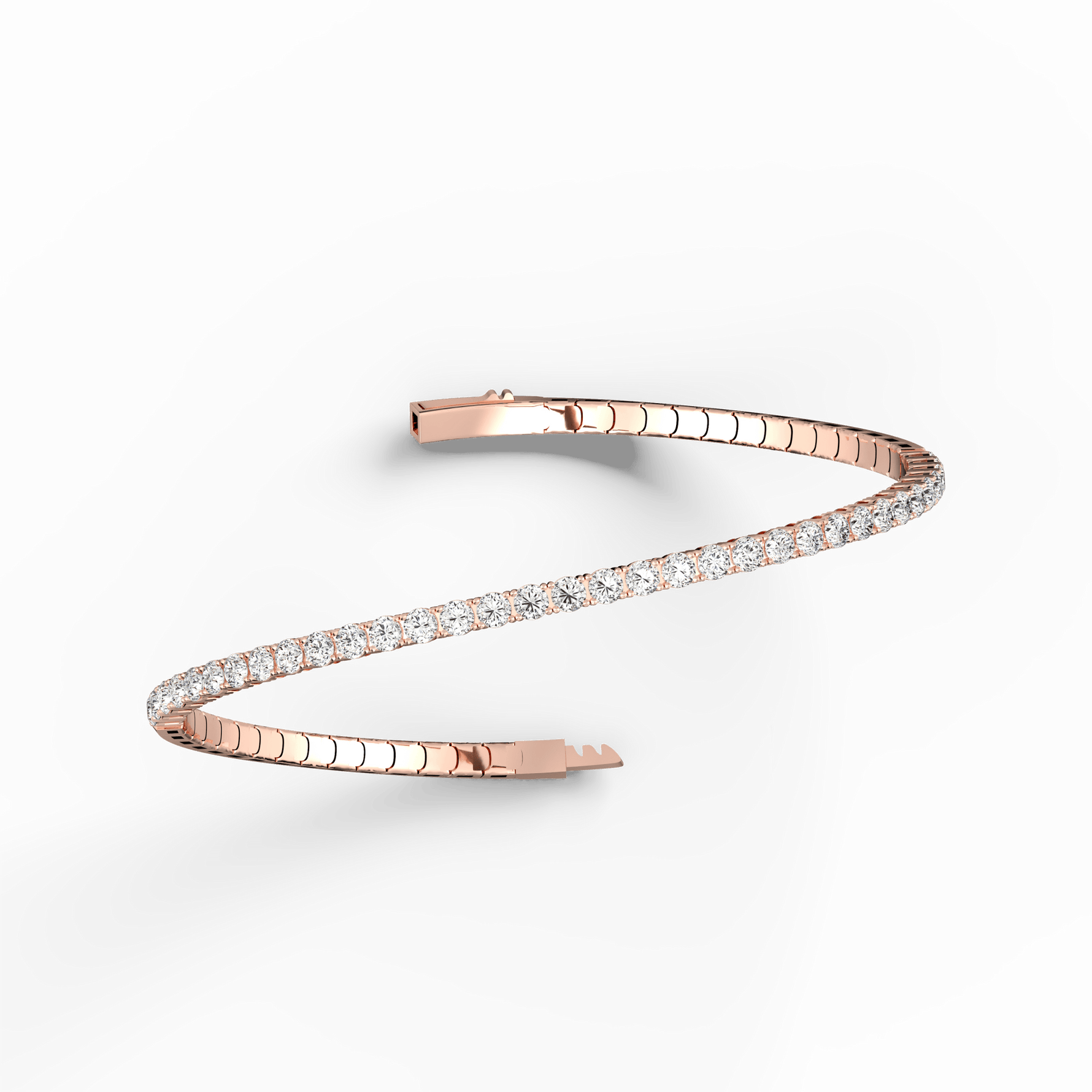 2.4CTW Lab - grown Diamond Ice Cube Flexible Tennis Bracelet - Bracelets