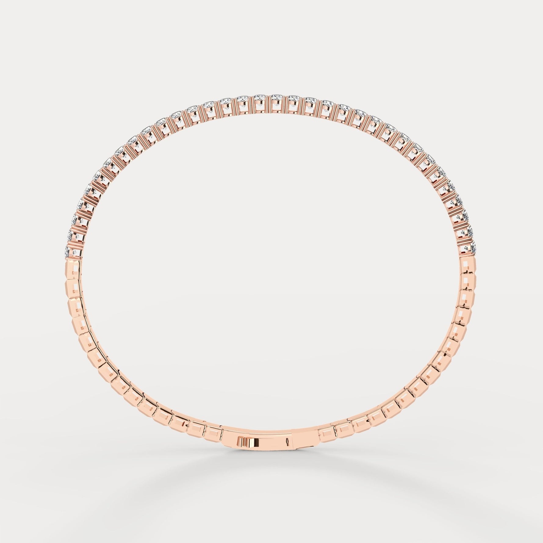 2.4CTW Lab - grown Diamond Ice Cube Flexible Bracelet In 14K Solid Gold - Bracelets