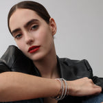 2.4CTW Lab - grown Diamond Ice Cube Flexible Tennis Bracelet - Bracelets