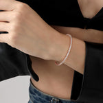 2.4CTW Lab - grown Diamond Ice Cube Flexible Tennis Bracelet - Bracelets