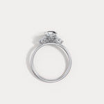 Juliette丨1CT Pear Cut Lab Grown Diamond Cluster Ring with Round Accents in 14K Gold/Platinum - Rings